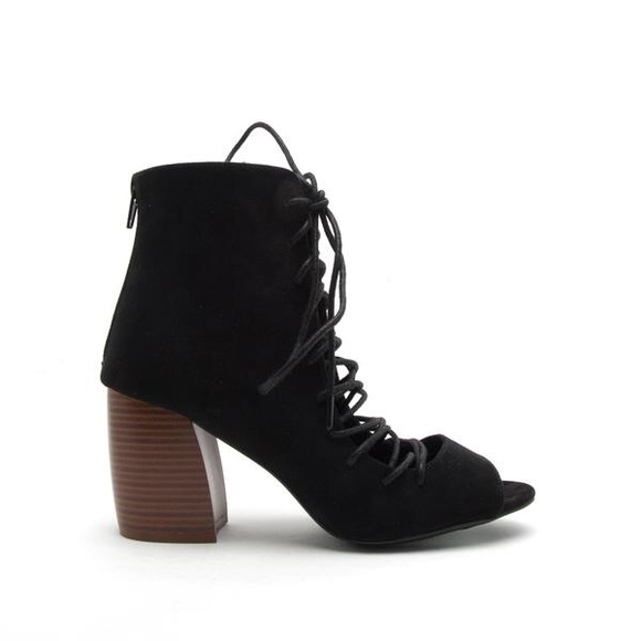 Black Lace-Up Bootie - Picture 5 of 5